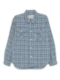 Remi Relief Rayon twill-check shirt - Blue