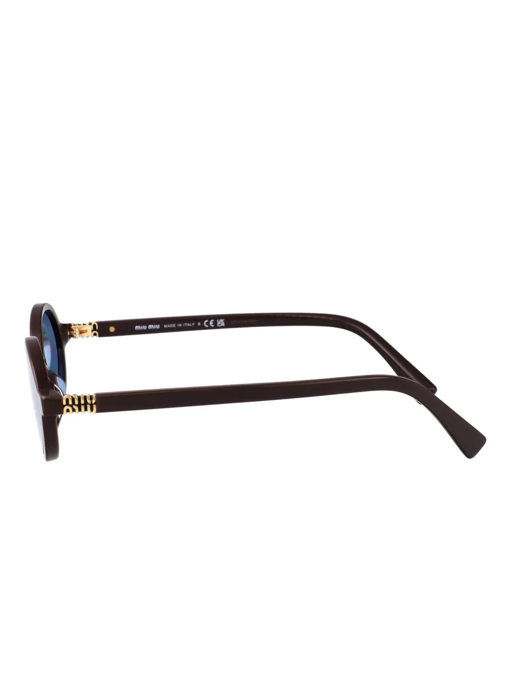 Miu Eyewear Zonnebril met ovalen montuur Zwart