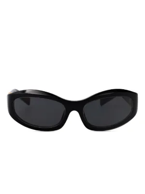 Miu Miu Eyewear cat-eye Frame Logo Sunglasses | Black | FARFETCH SG