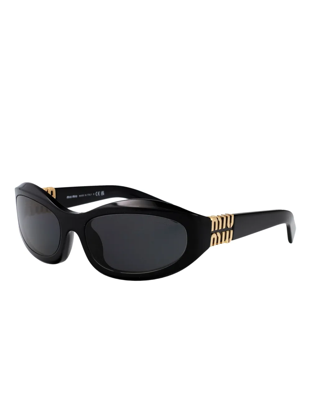 Miu Miu Eyewear Zonnebril met schild montuur - Zwart