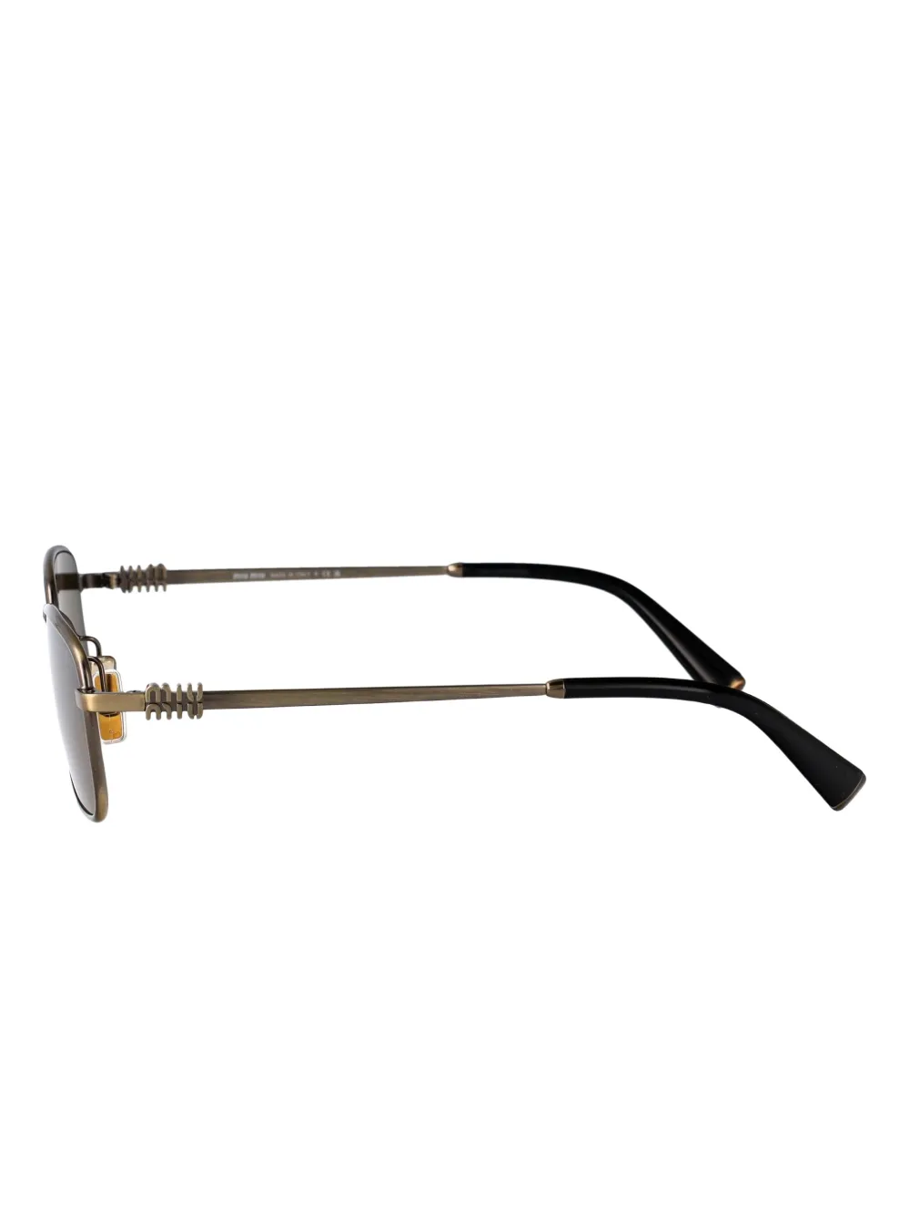 Miu Eyewear Zonnebril met vierkant montuur Goud