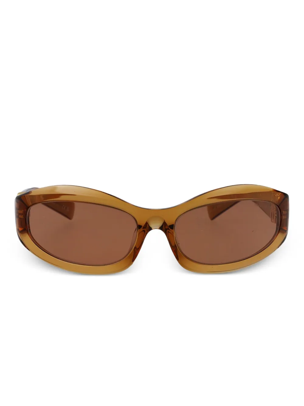 Miu Miu Eyewear shield-frame sunglasses | Brown | Image 1