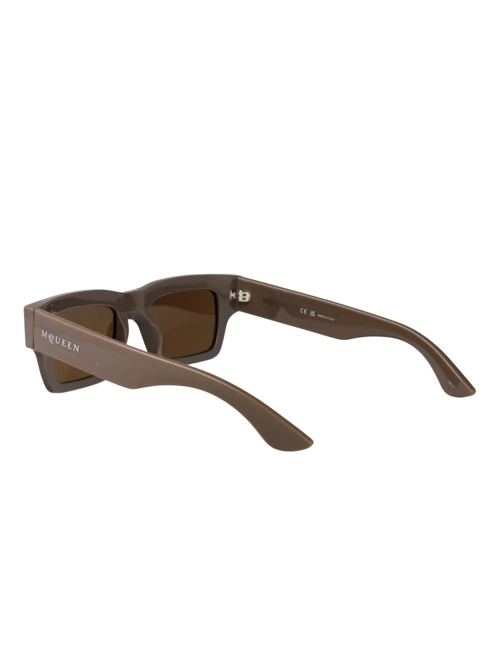 Alexander McQueen Eyewear Zonnebril met chunky montuur Bruin