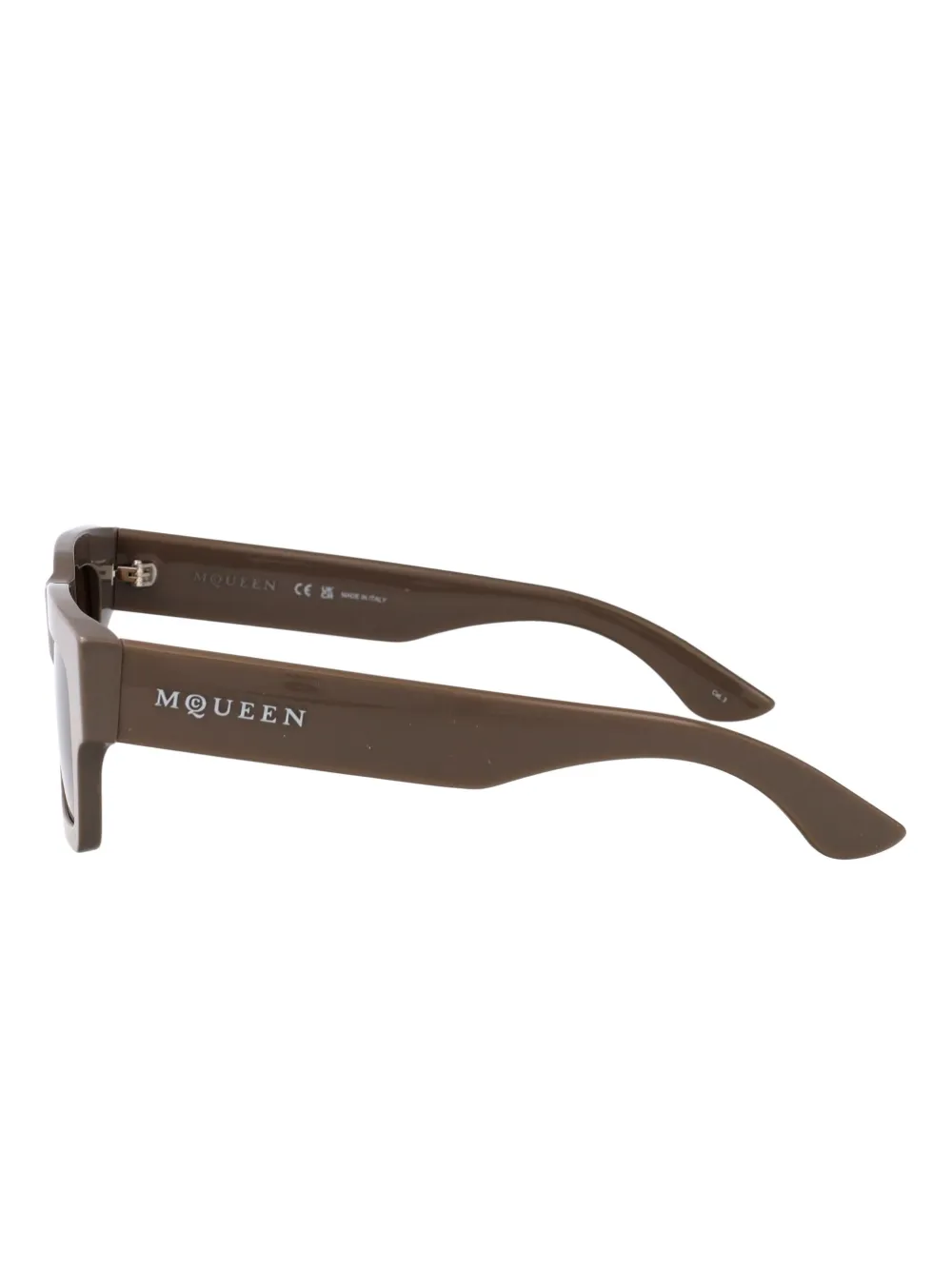 Alexander McQueen Eyewear Zonnebril met chunky montuur Bruin