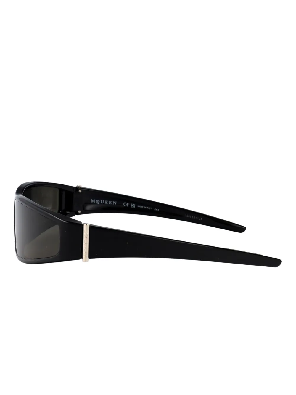 Alexander McQueen Eyewear Zonnebril met schild montuur Zwart