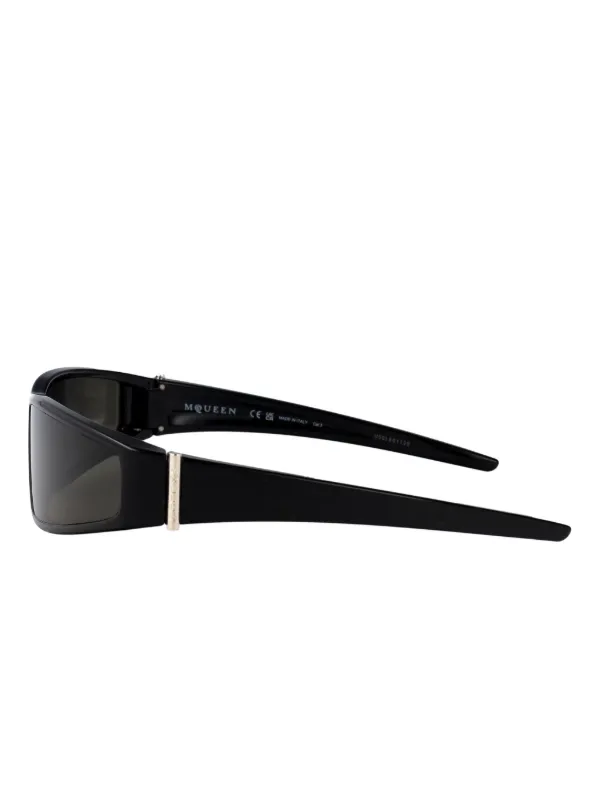 ALEXANDER MCQUEEN シールドフレームサングラス Alexander McQueen Eyewear シールドサングラス | ブラック