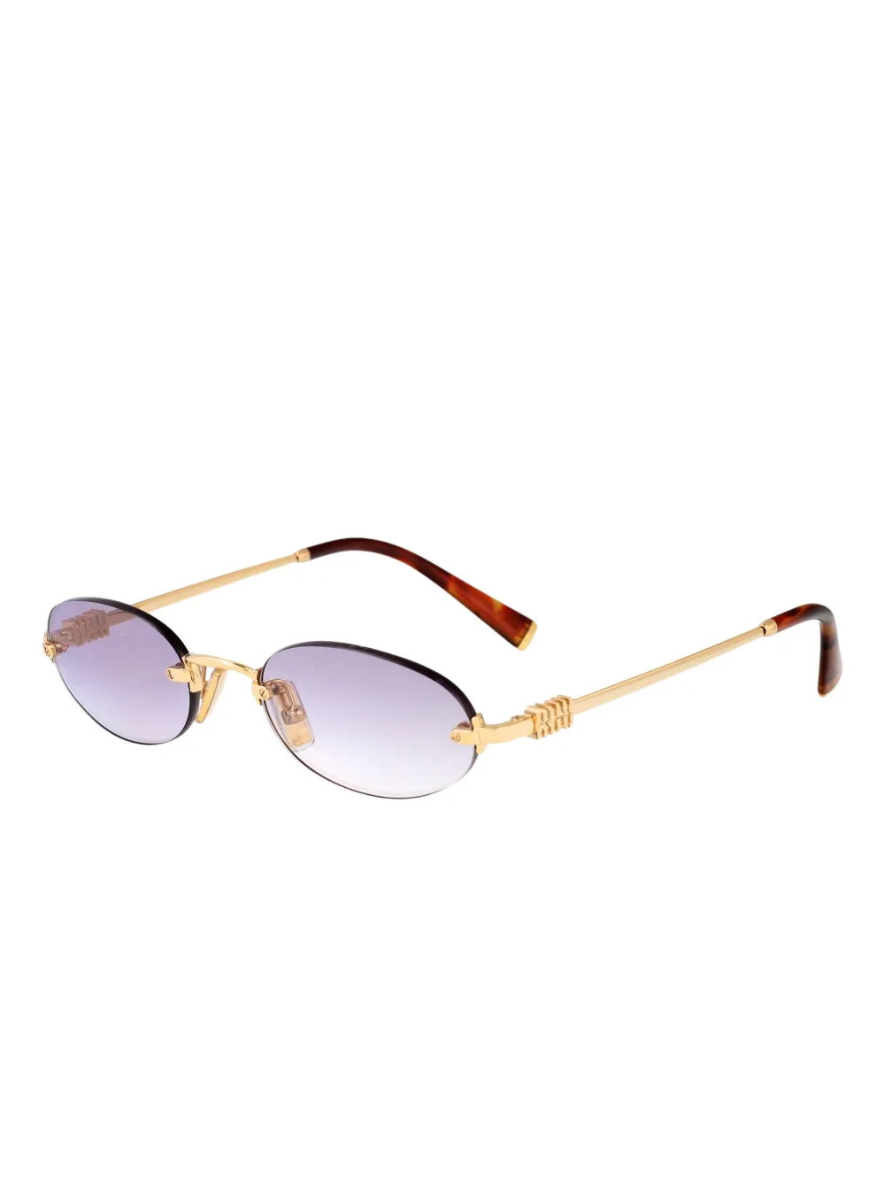 Miu Miu Eyewear oval-frame sunglasses - Goud