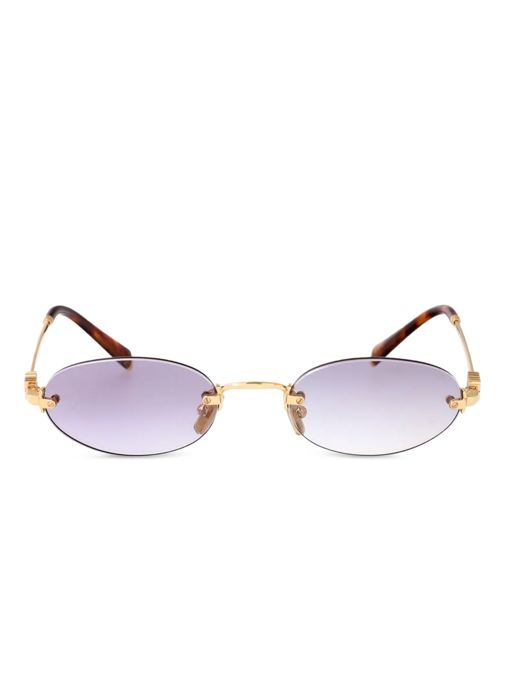 Miu Miu Eyewear oval-frame sunglasses | Gold | Image 1