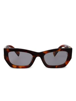 Miu Miu Eyewear オーバルフレーム サングラス | ブラック | FARFETCH JP