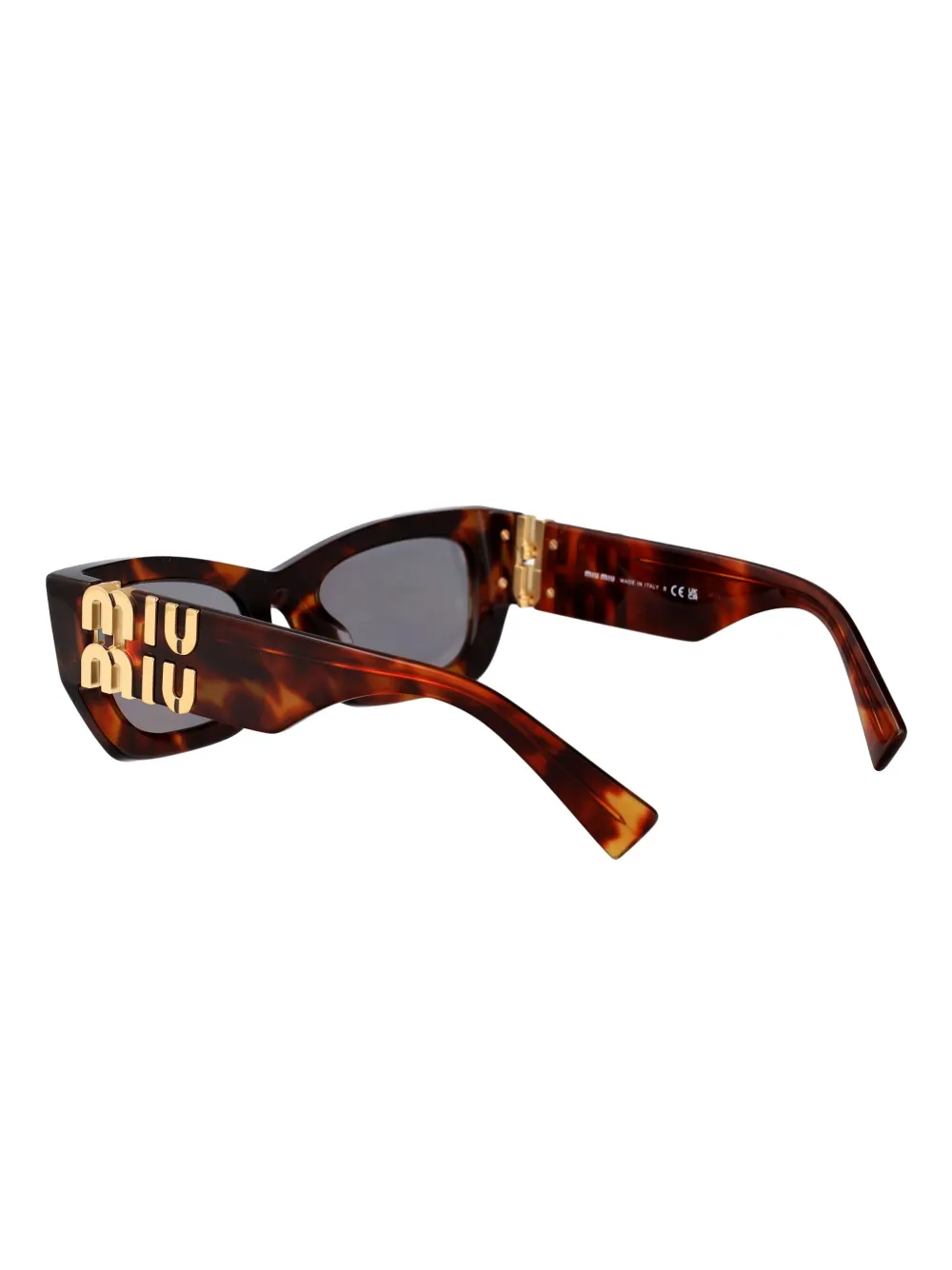 Miu Eyewear Zonnebril met schildpadschild-design Bruin