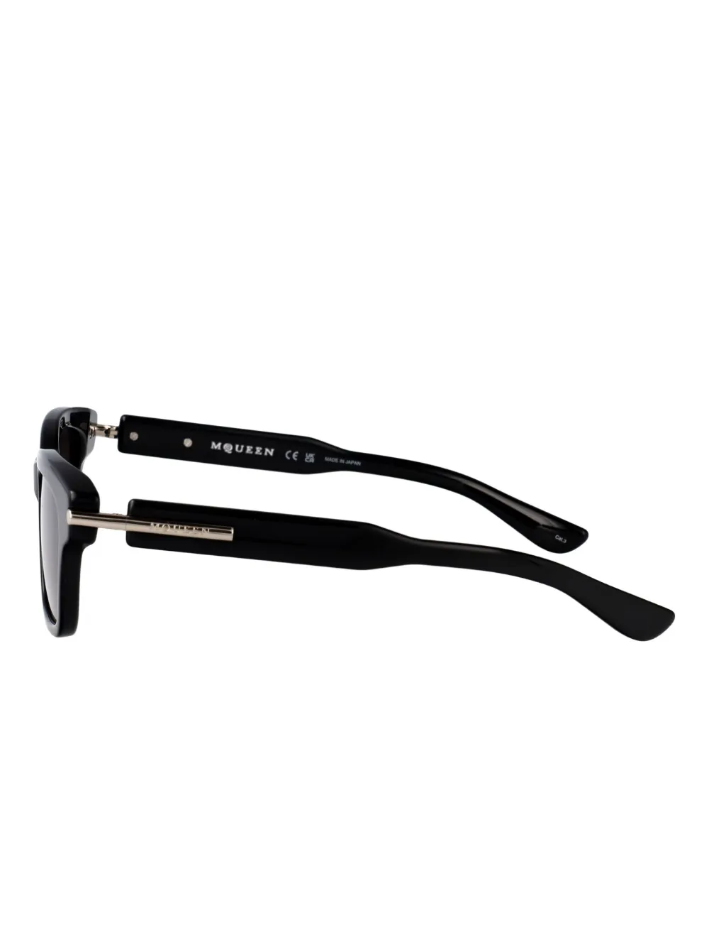 Alexander McQueen Eyewear Zonnebril met vierkant montuur Zwart