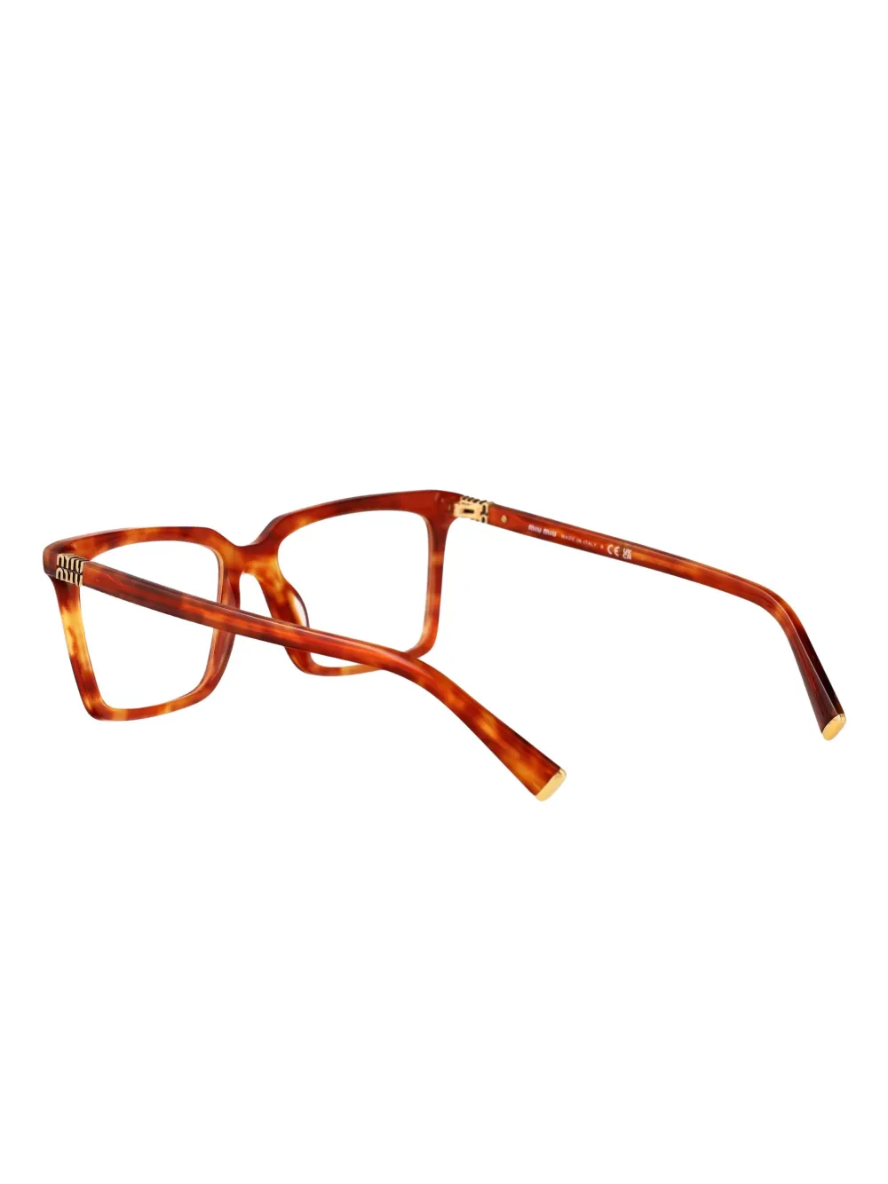 Miu Eyewear Bril met schildpadschild-effect Rood