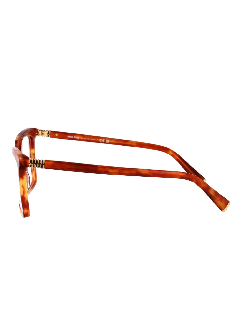 Miu Eyewear Bril met schildpadschild-effect Rood