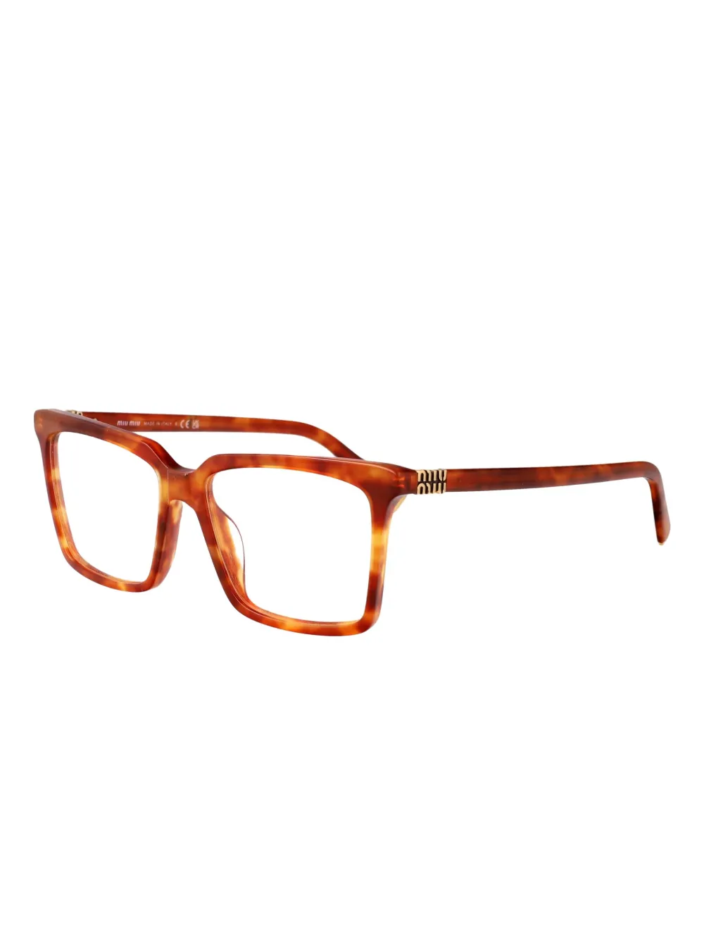 Miu Miu Eyewear lunettes de vue à monture à effet écaille de tortue | Image 2