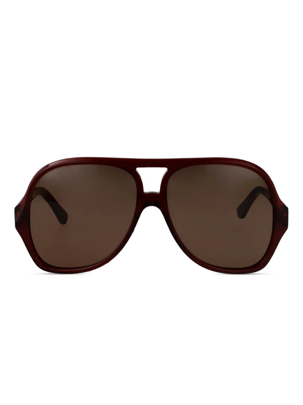 Chloé Eyewear Zonnebril met piloten montuur Bruin