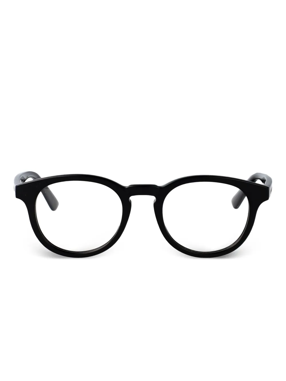 Alexander McQueen Eyewear オーバル眼鏡フレーム - ブラック Alexander McQueen Eyewear オーバル眼鏡フレーム - ブラック
