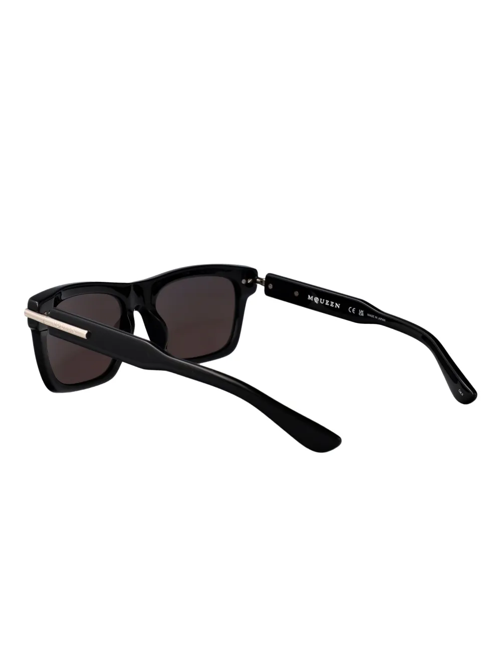 Alexander McQueen Eyewear Zonnebril met vierkant montuur Zwart