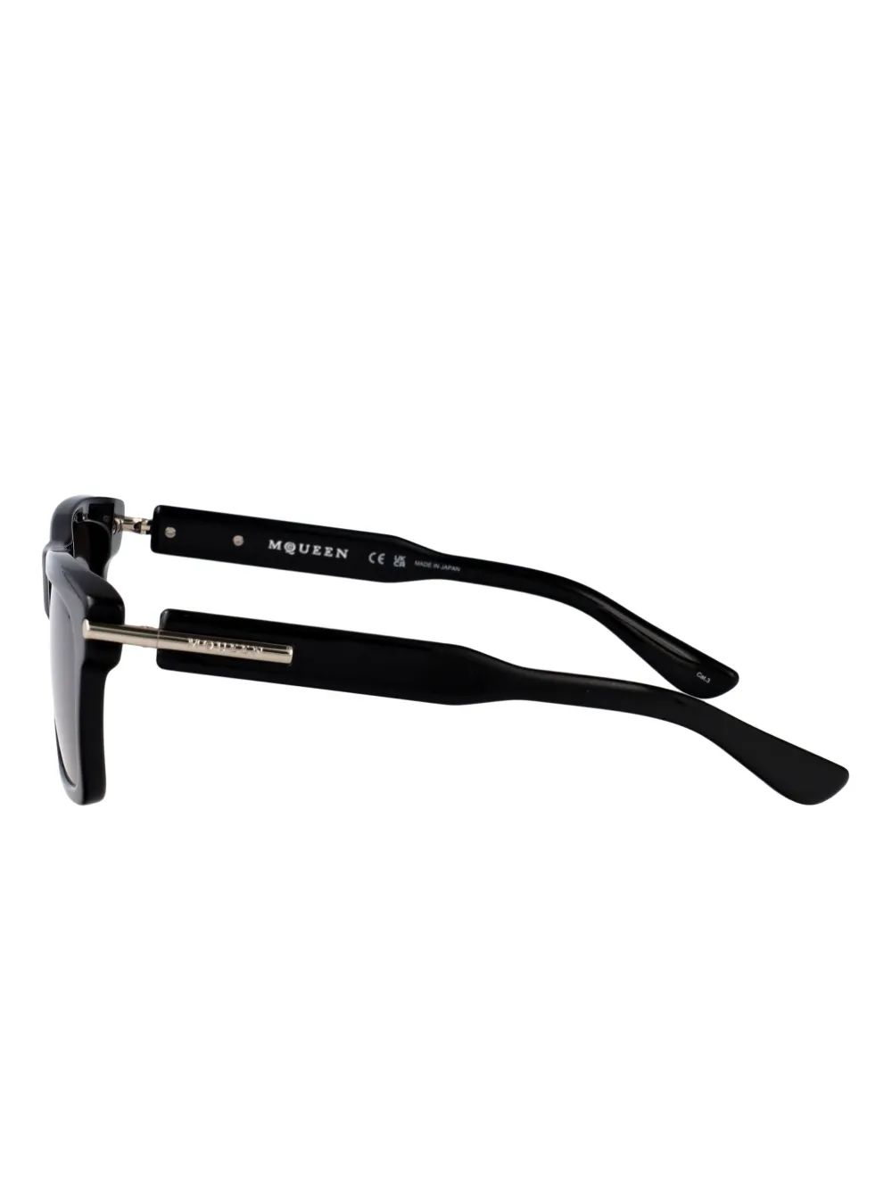 Alexander McQueen Eyewear Zonnebril met vierkant montuur Zwart