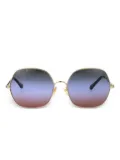 Chloé Eyewear octagonal frame sunglasses - Gold