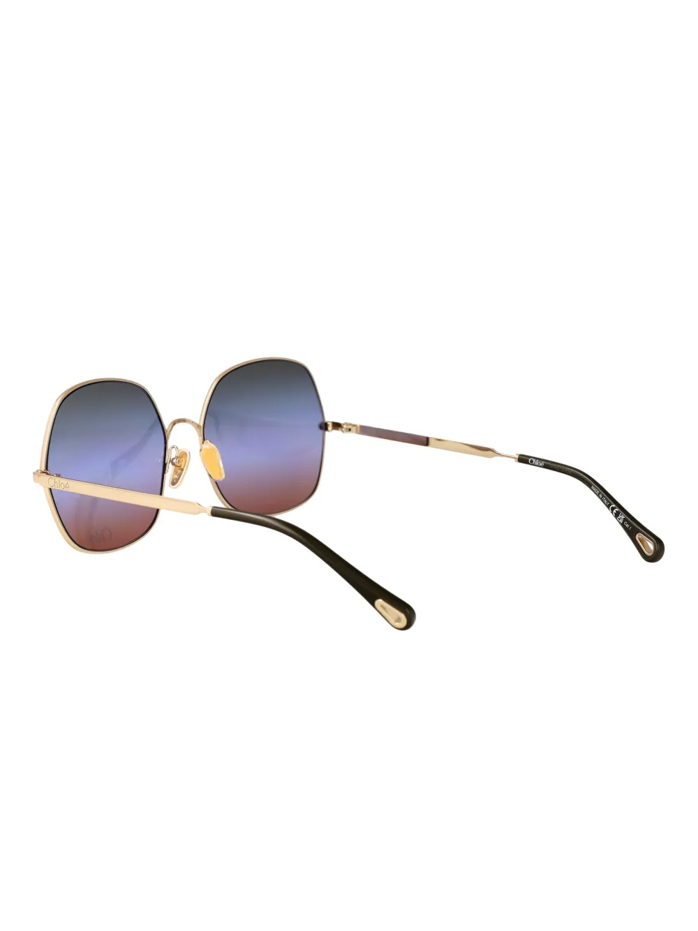 Chloé Eyewear Zonnebril met oversized montuur Goud