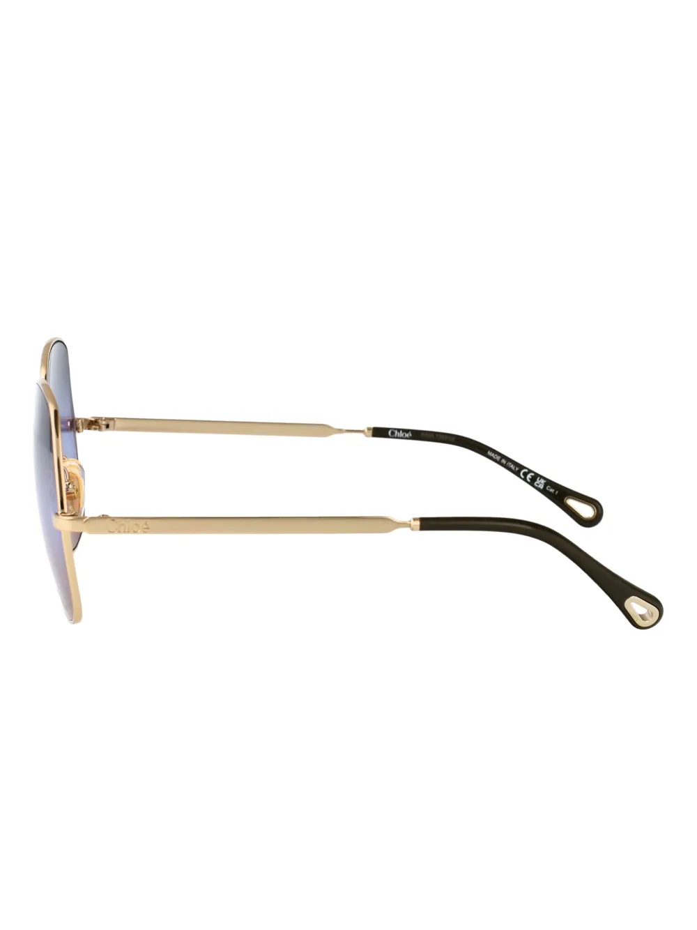 Chloé Eyewear Zonnebril met oversized montuur Goud