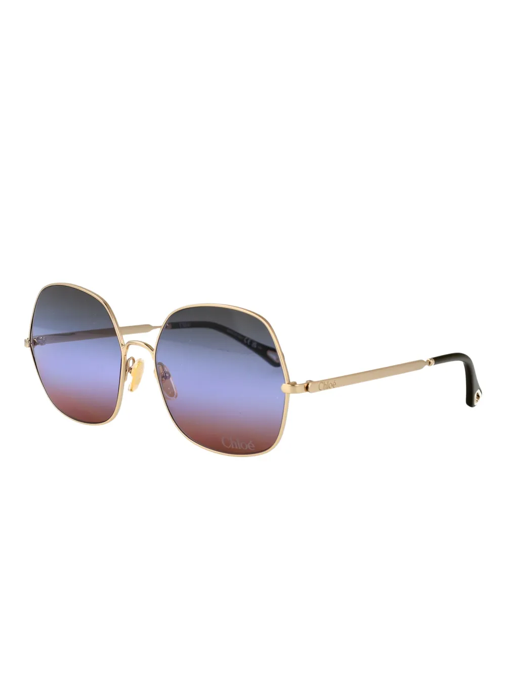 Chloé Eyewear Zonnebril met oversized montuur - Goud