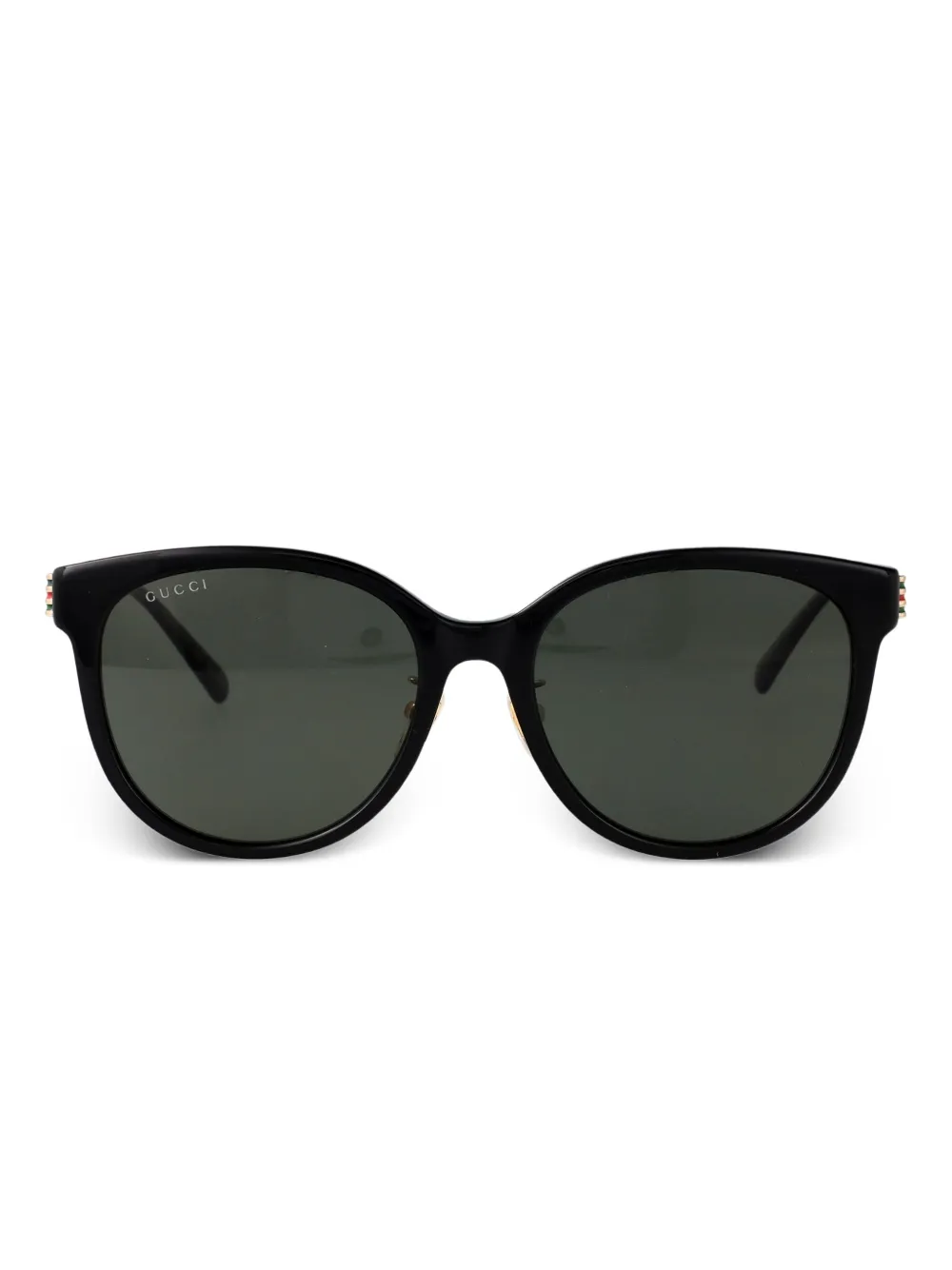 Gucci Eyewear Zonnebril met webdetail Zwart