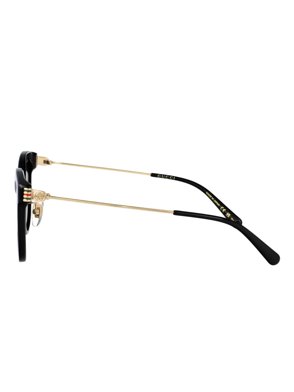 Gucci Eyewear Zonnebril met webdetail Zwart