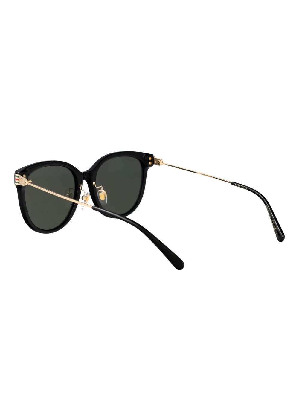 Gucci Eyewear Zonnebril met webdetail Zwart