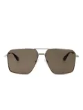 Alexander McQueen Eyewear square-frame sunglasses - Gold