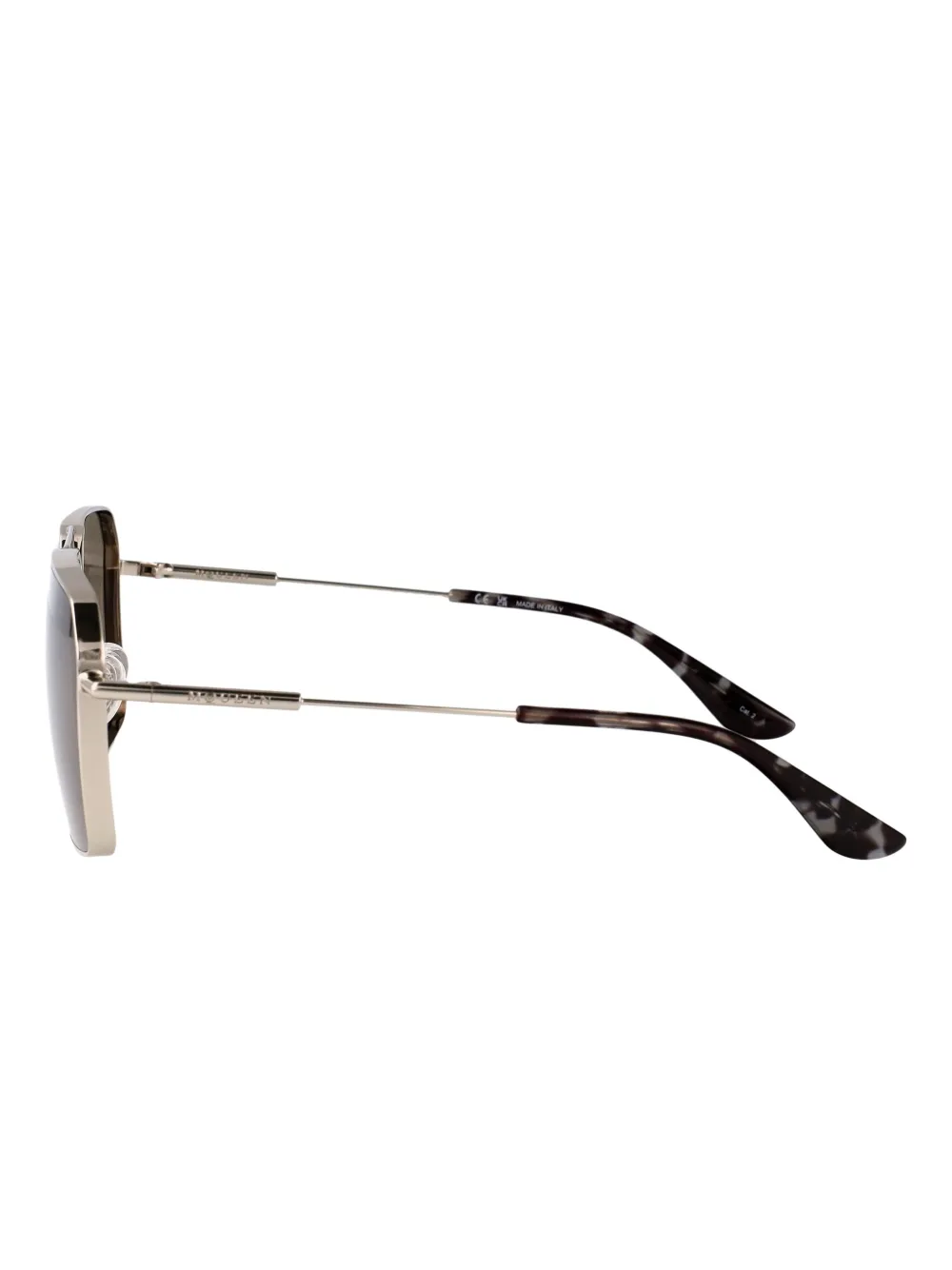 Alexander McQueen Eyewear Zonnebril met piloten montuur Goud