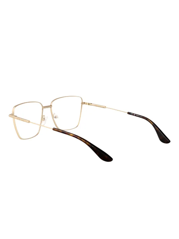 Alexander McQueen Fine Geometric Metal Frame Alexander McQueen AM0338O 002 Geometric Silver Eyeglasses  main image 2