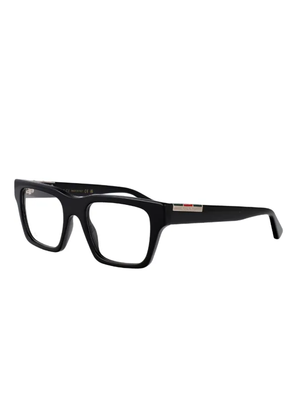 Gucci Eyewear スクエア眼鏡フレーム | ブラック | FARFETCH JP