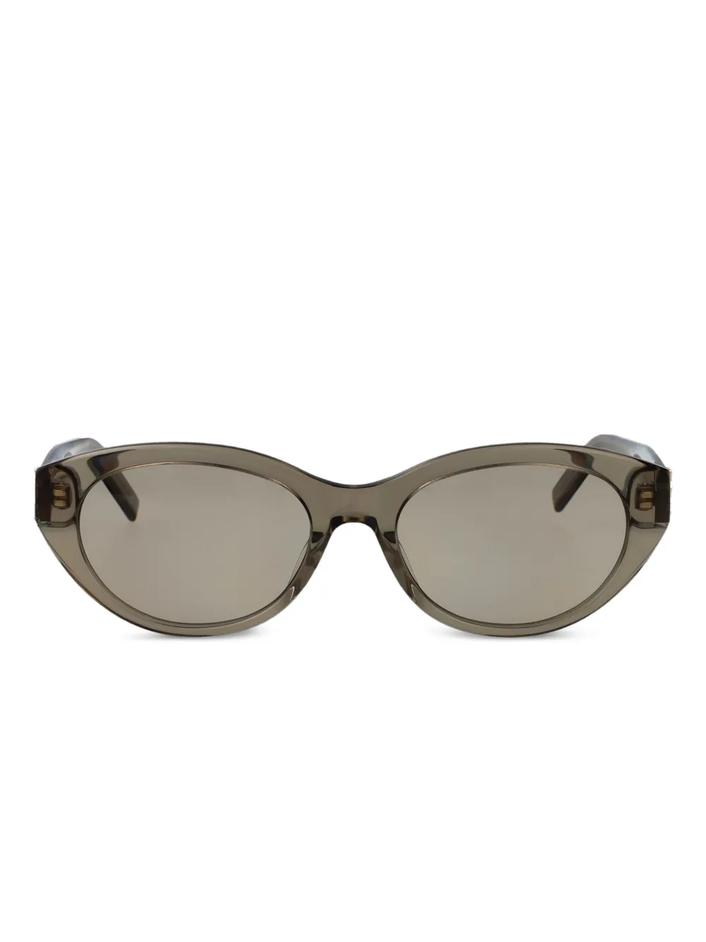 Saint Laurent Eyewear Zonnebril met logoplakkaat Groen