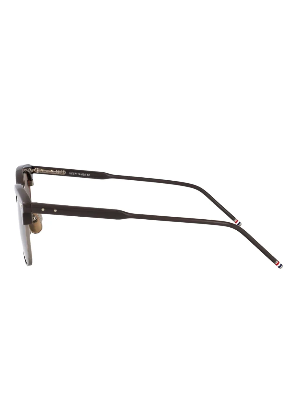Thom Browne Eyewear Zonnebril met vierkant montuur Grijs