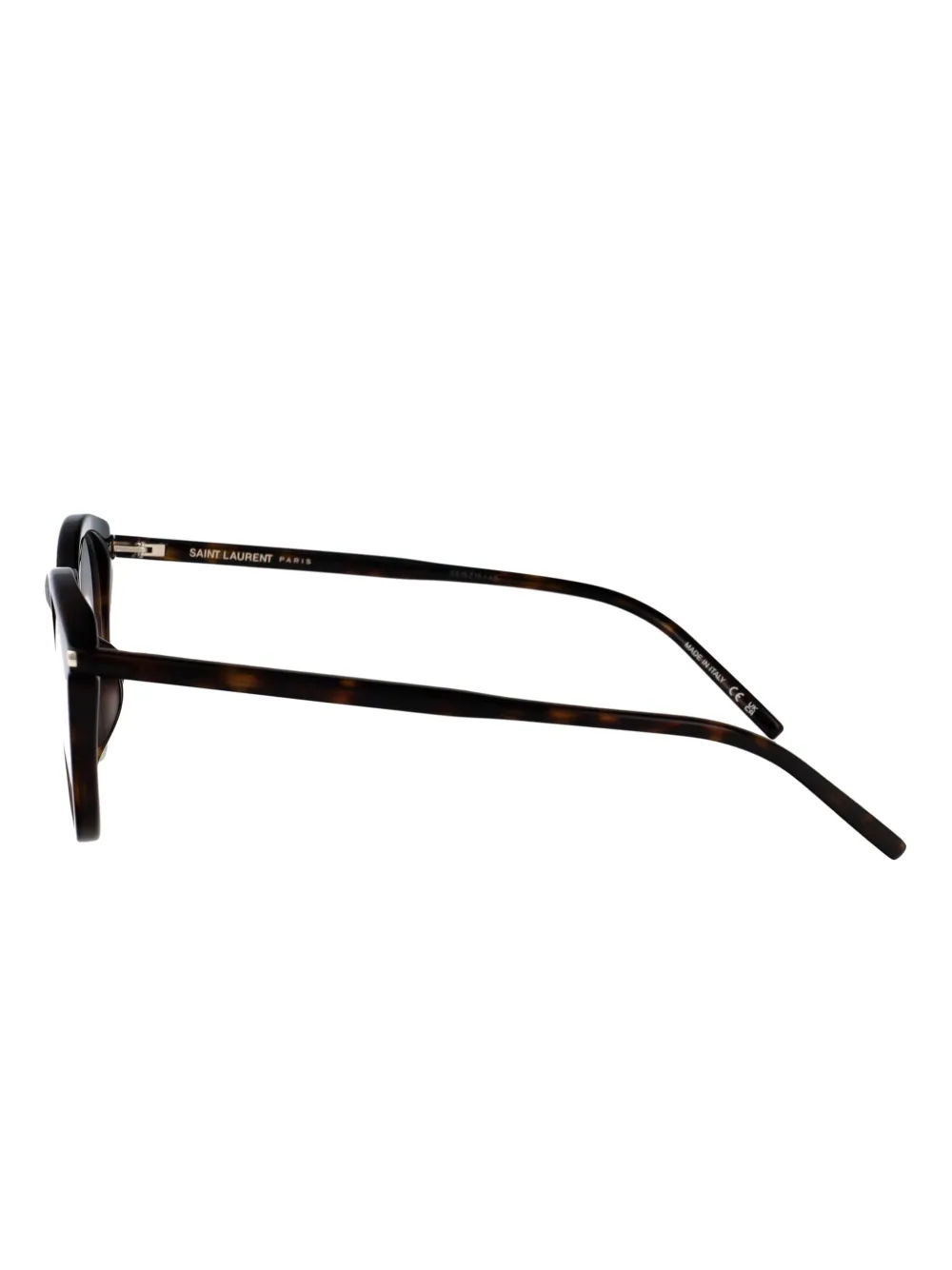 Saint Laurent Eyewear Bril met rond montuur Bruin