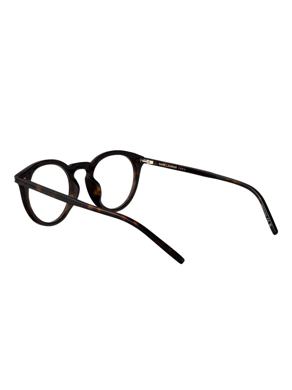 Saint Laurent Eyewear Bril met rond montuur Bruin