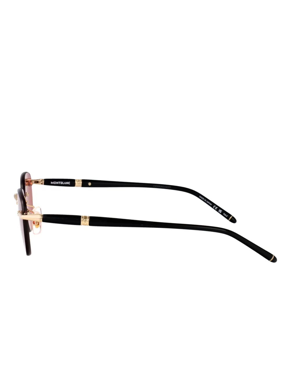 Montblanc Zonnebril met rond montuur Goud