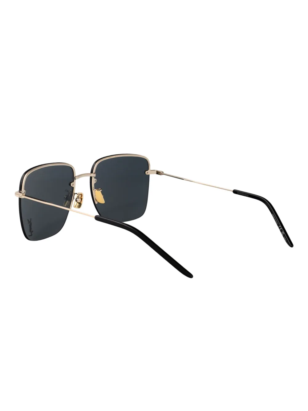 Saint Laurent Eyewear Zonnebril met logoplakkaat Goud