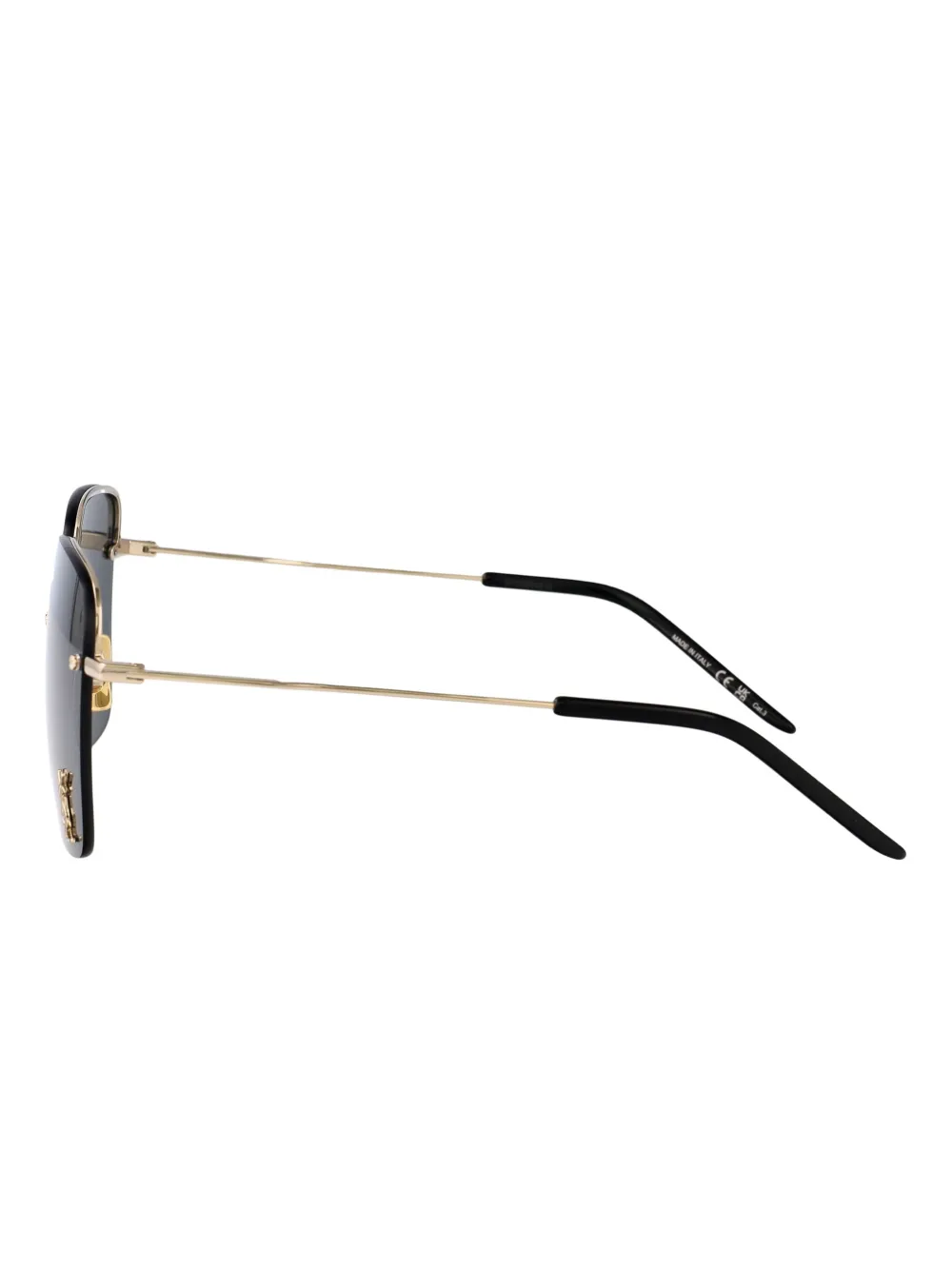 Saint Laurent Eyewear Zonnebril met logoplakkaat Goud