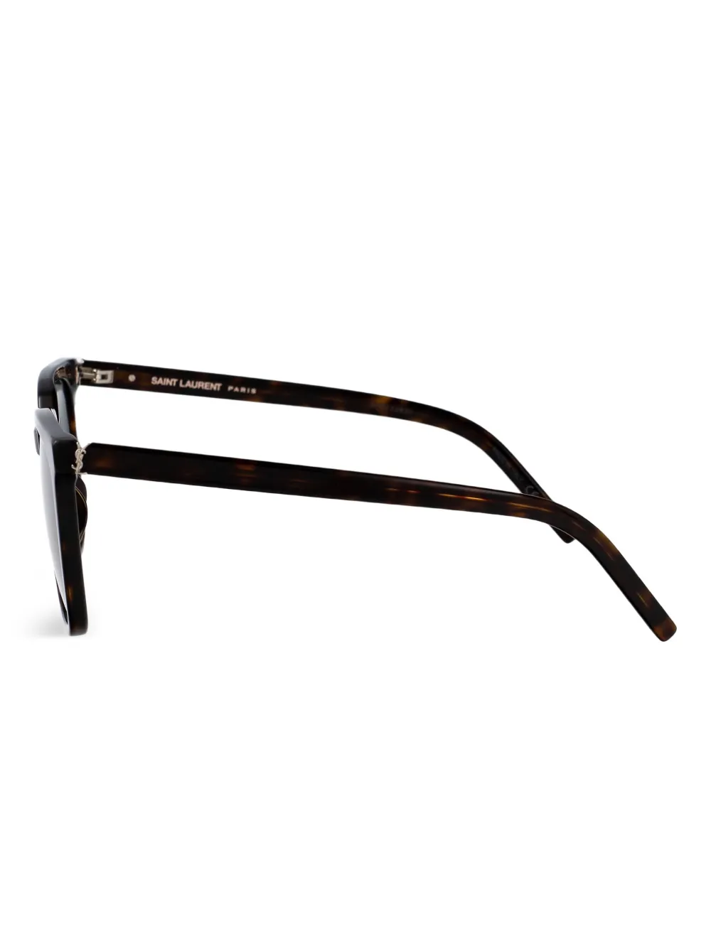 Saint Laurent Eyewear Zonnebril met vierkant montuur Bruin