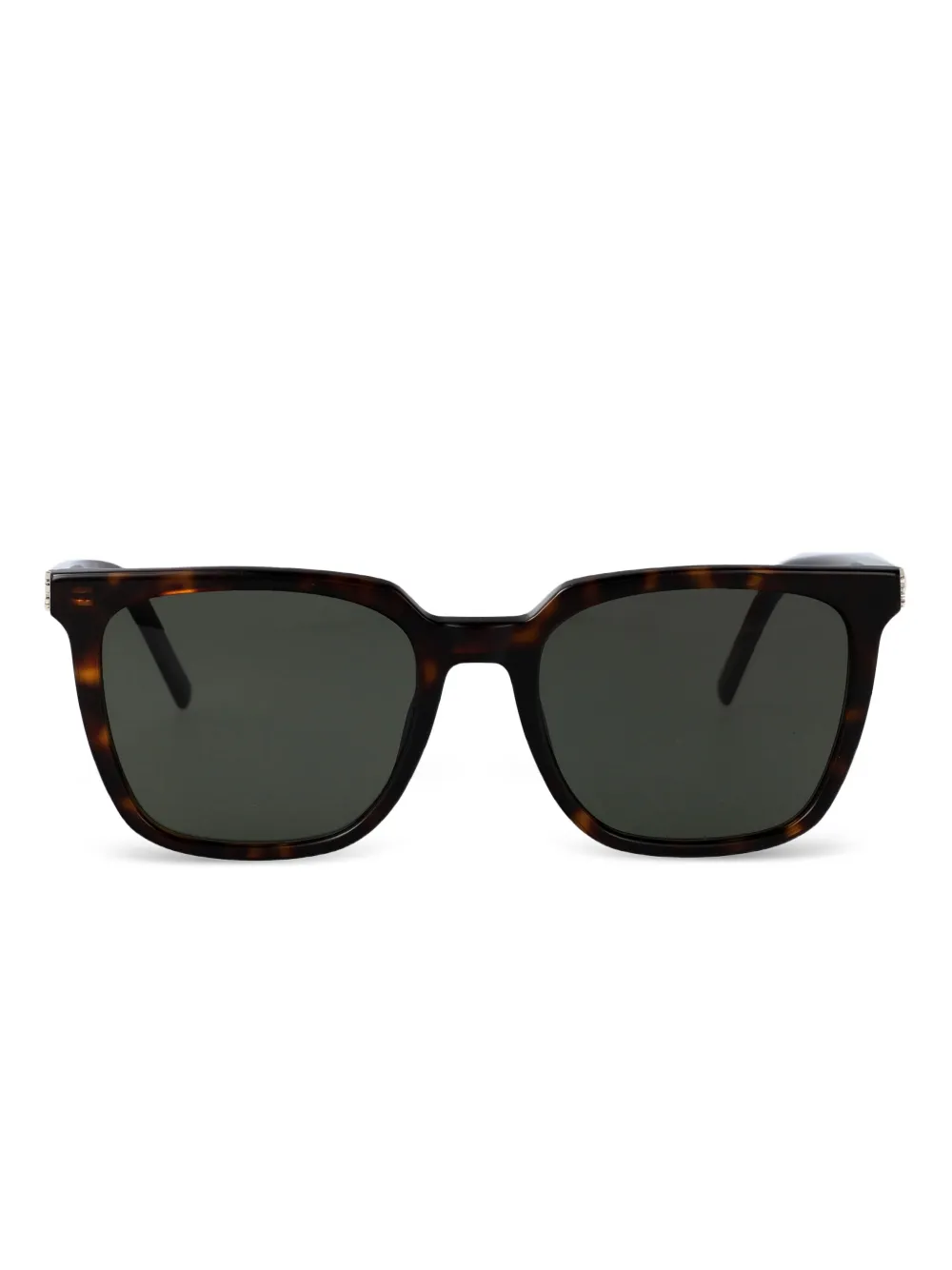 Saint Laurent Eyewear Zonnebril met vierkant montuur Bruin