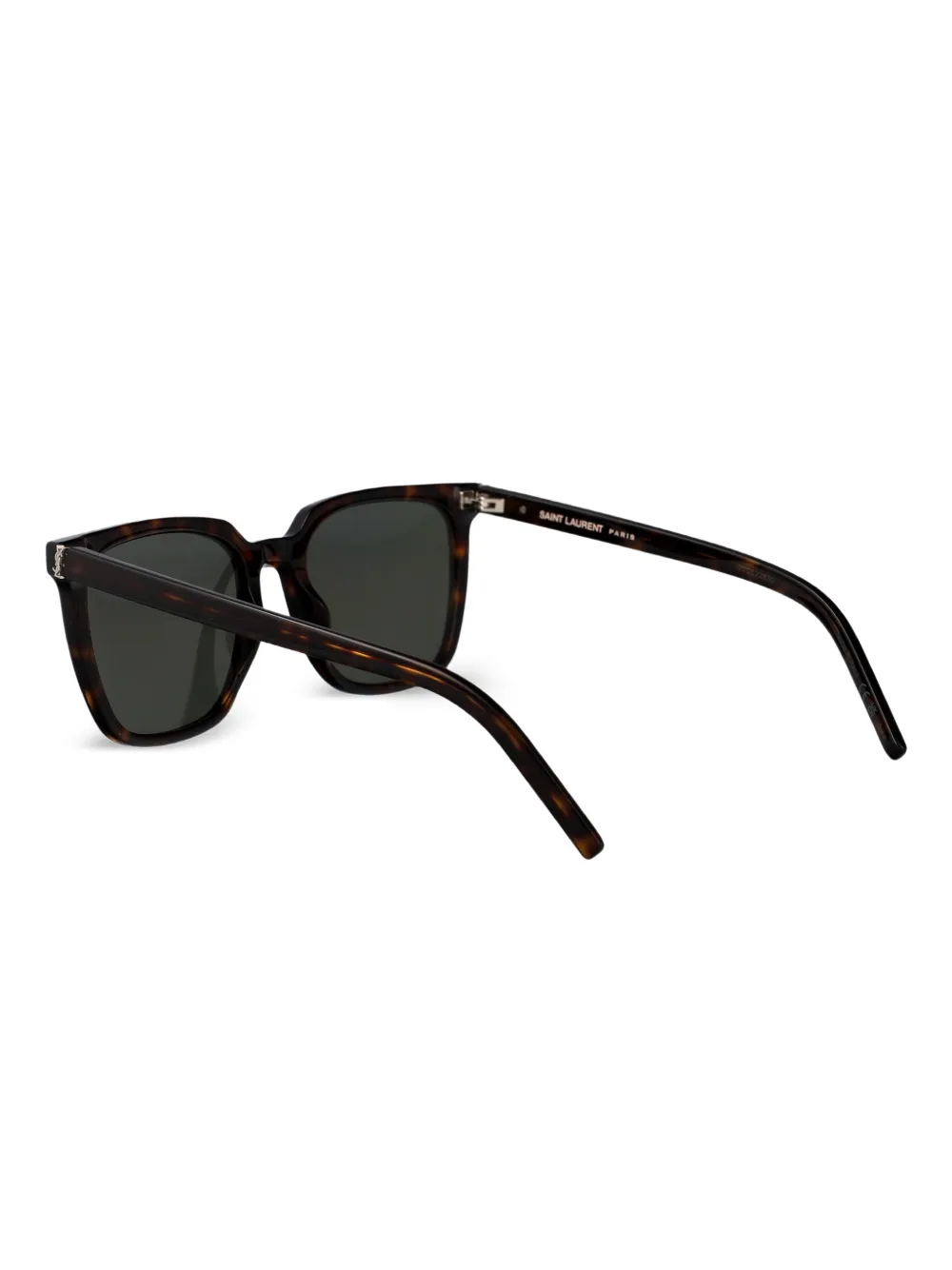 Saint Laurent Eyewear Zonnebril met vierkant montuur Bruin