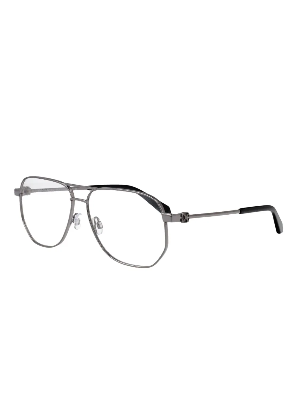 Off-White Eyewear Zonnebril met dubbele neusbrug Zilver