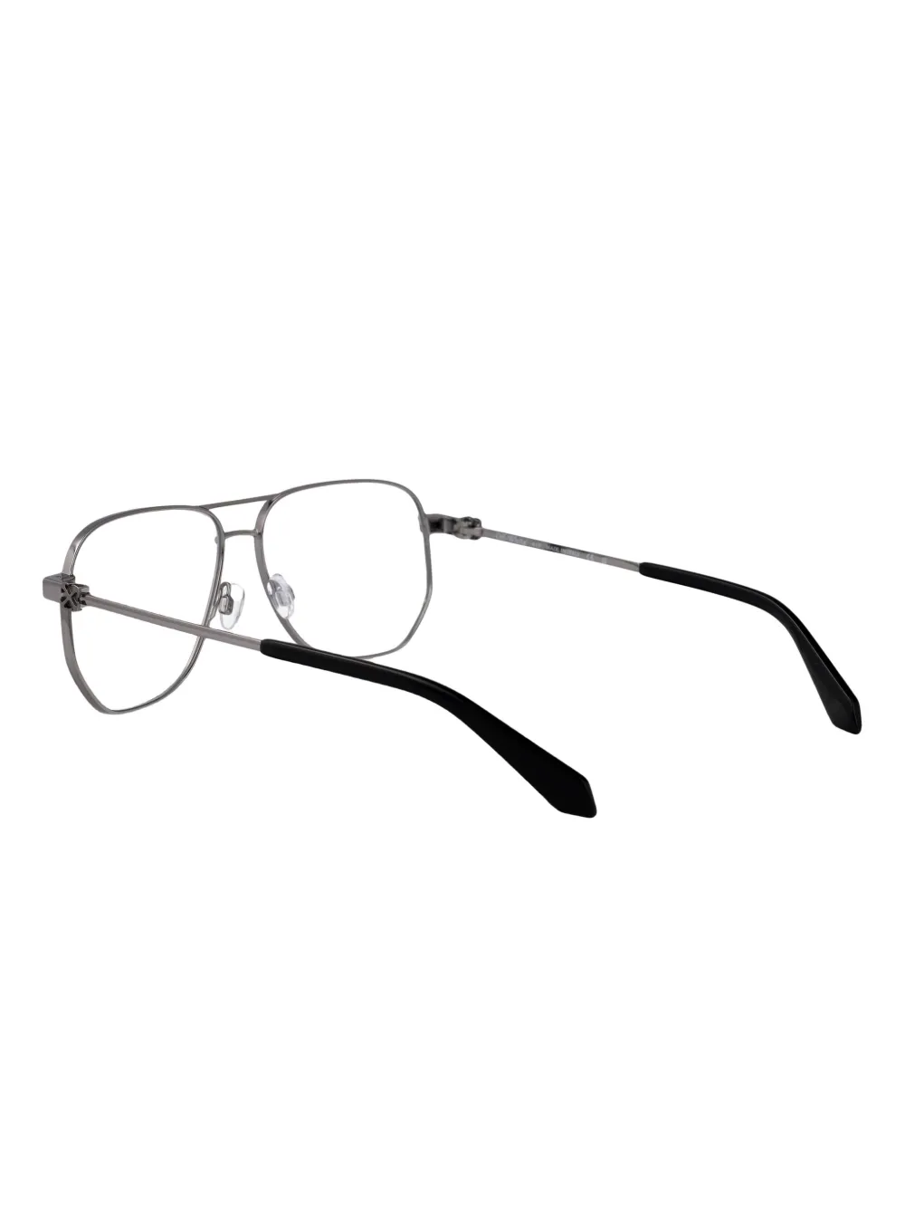 Off-White Eyewear Zonnebril met dubbele neusbrug Zilver