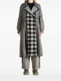 COMMUNS checked wool coat - Grey