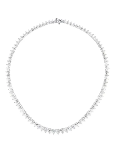 Jewels Aficionado 18K white gold diamond necklace