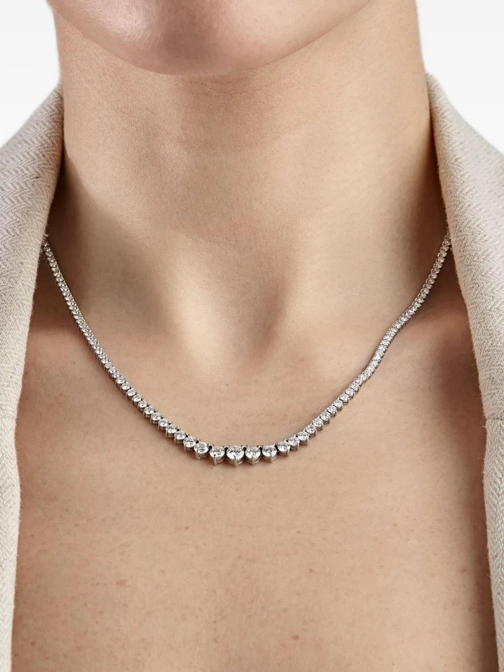 Jewels Aficionado collar Riviere en oro blanco de 18 ct con diamante | Image 2