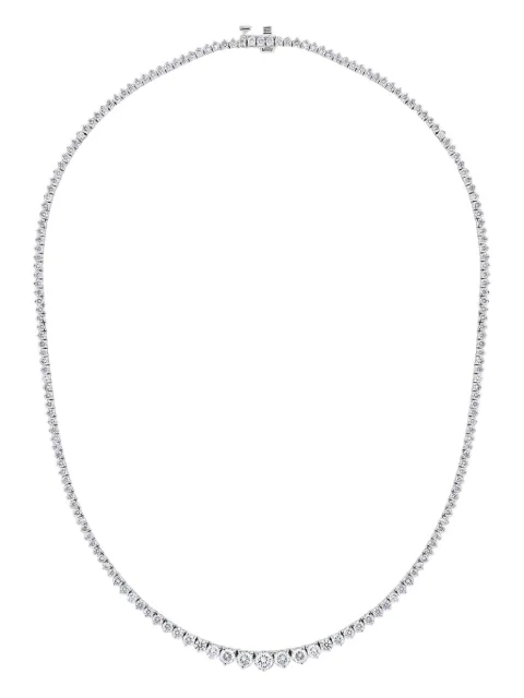 Jewels Aficionado 18K white gold Riviera diamond necklace