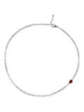 Jewels Aficionado 18K white gold diamond and ruby necklace - Silver